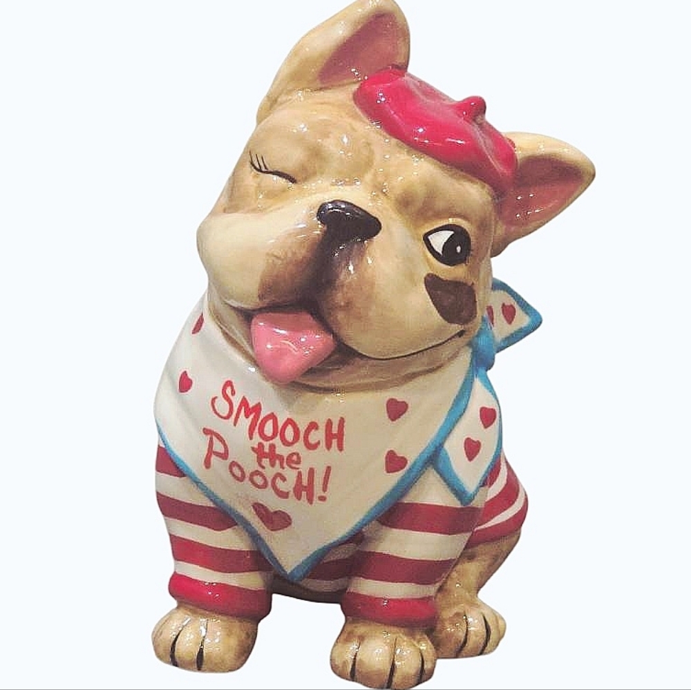 Blue Sky Clayworks Smooch The Pooch French Ceramic Dog Figurine